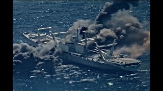 Harpoon anti ship missile sinks ex USS Durham [upl. by Naes]