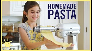 KIDS MAKE  Homemade PASTA [upl. by Einwat828]