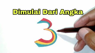 Menggambar Ragam Hias Fauna Dimulai Dari Angka 3 [upl. by Kancler544]