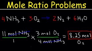 Stoichiometry Mole to Mole Conversions  Molar Ratio Practice Problems [upl. by Evelyn]