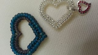 Handmade Jewelry Beaded Heart [upl. by Arimas]