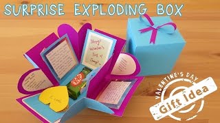 2 Gift Idea  Surprise Exploding Box  Sunny DIY [upl. by Sulihpoeht]