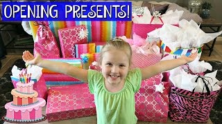 GRETCHENS 4TH BIRTHDAY MORNING  OPENING PRESENTS [upl. by Serrell211]