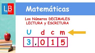 Los Números DECIMALES LECTURA y ESCRITURA ✔👩‍🏫 PRIMARIA [upl. by Silvano]