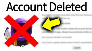 roblox deleted my account im banned forever [upl. by Peednas]