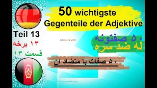 50 wichtigste Gegenteile der Adjektive Deutsch lernen Pashto and Dari learning german adjektive [upl. by Meehar]