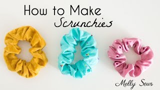 How to Sew Scrunchies  DIY Hair Band Tutorial [upl. by Acceber]