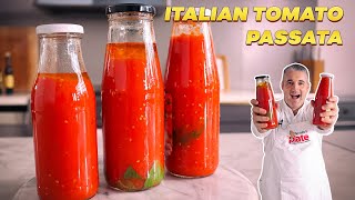 How to Make ITALIAN TOMATO PASSATA at Home Small Batch Tomato Sauce [upl. by Weylin]