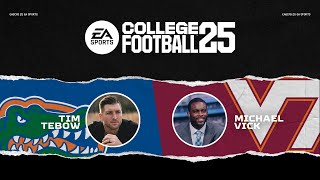 College Football 25 Gameplay  Mike Vick vs Tim Tebow [upl. by Hartmunn]