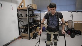 Watch this robotic exoskeleton help a paralyzed man walk [upl. by Perr414]