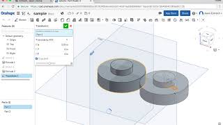 How to copy paste and duplicate in Onshape CAD [upl. by Elbag388]