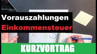 Vorauszahlungen Einkommensteuer [upl. by Gersham]