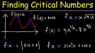 Finding Critical Numbers [upl. by Caravette]