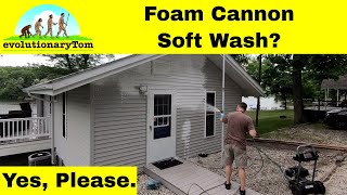 Soft Washing with a Foam Cannon  Yes it works [upl. by Harty]