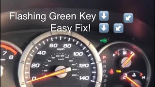 HONDA CRANKS BUT NO START  FLASHING GREEN KEY ON DASH  EASY FIX [upl. by Akem]