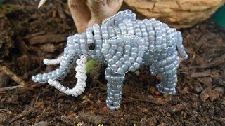 3D Beaded Elephant Tutorial  Preview [upl. by Santos127]