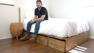 DIY Modern Platform Bed With Storage  Modern Builds  EP 56  HowTo [upl. by Asylem]