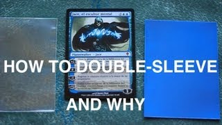 How To DoubleSleeve Your Magic The Gathering Cards AND WHY MTG [upl. by Aleahc418]