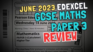 GCSE Maths Paper 3H June 2023 Review  Edexcel [upl. by Kubis918]