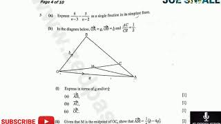 ECZ Mathematics past paper 2 2019 GCE Question 3 [upl. by Arema]