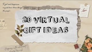 20 Online gift ideas  Virtual surprise  Digital gifts  Long distance gifts [upl. by Kelson]