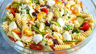 Quick and Easy Pasta Salad Recipe [upl. by Illene]