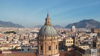 PALERMO BY DRONE  FLY OVER PALERMO  SICILY 4K [upl. by Baum]