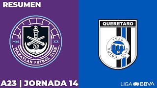 Resumen y Goles  Mazatlán vs Querétaro  Liga BBVA MX  Apertura 2023  Jornada 14 [upl. by Millur]