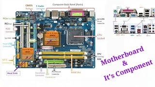 Computer Motherboard Explain all components of motherboard [upl. by Haletta]