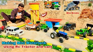 Making a Mini Watertank using bricks for Rc tractor Aakash946 [upl. by Elatsyrk441]