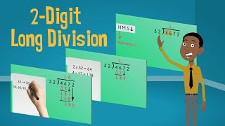 Long Division with 2Digit Numbers  EasyTeaching [upl. by Otrebliw]