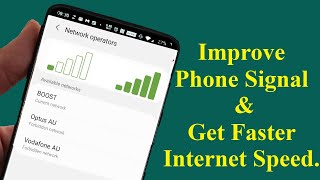 How to Improve Phone Signal and Get Faster Internet speed when you change a simple settings [upl. by Nniuqal]