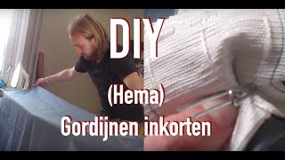 DIY Hema kant en klaar gordijnen inkorten [upl. by Ynaffit]