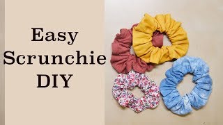 How to Make a Scrunchie  Easy Scrunchie DIY [upl. by Otilegna]