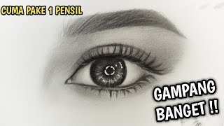 CARA MENGGAMBAR MATA  how to draw eye [upl. by Zetrauq]