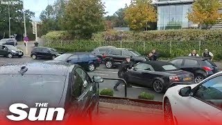 Dramatic moment UK armed cops swoop in on Audi in North London [upl. by Kaliope530]