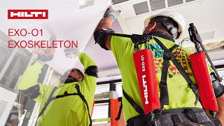 Hilti wearable exoskeleton for construction EXOO1 [upl. by Ordnaxela]