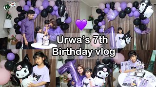 🇰🇷 💜Urwas 7th Birthday at Home 💜  Sidra Riaz VLOGS Pakistani Family vlog in Korea [upl. by Giacinta370]