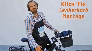 Klickfix Montage So befestigst du deinen Lenkerkorb am Fahrrad [upl. by Bruce419]