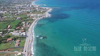 Blue Aegean Hotel amp Suites Gouves Crete Drone HD Video [upl. by Kahl]