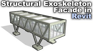 Structural Exoskeleton Facade in Revit Tutorial [upl. by Tugman]