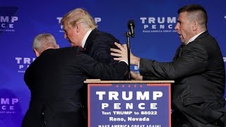 Donald Trump rushed off stage during rally in Nevada [upl. by Nauqal971]