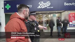 BBC News Tackling shoplifting in Essex [upl. by Kennet]