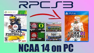 How to play EA COLLEGE FOOTBALL 25 on PC for FREE  NCAA 14  How to Install RPCS3 and Revamped Mod [upl. by Elwina602]