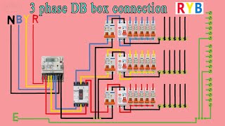 3 phase distribution DB box wiring diagram [upl. by Quitt]