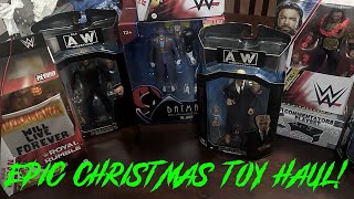 EPIC WWE RINGSIDE COLLECTIBLES amp CHRISTMAS TOY HAUL [upl. by Yerffe]