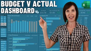 Easy Build Budget vs Actual Dashboard  FREE File Download [upl. by Akkin546]