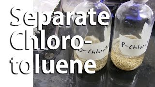 Separation of chlorotoluene isomers para and ortho 2nd step in making Pyrimethamine [upl. by Coffeng]