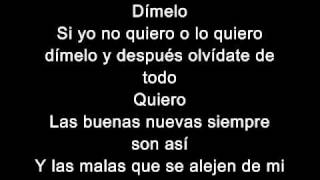 Enrique Iglesias Dimelo Lyrics Letras [upl. by Alamaj]