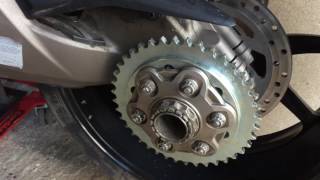 Changing Chain and Sprockets Ducati Multistrada DVT 2016 [upl. by Asial2]